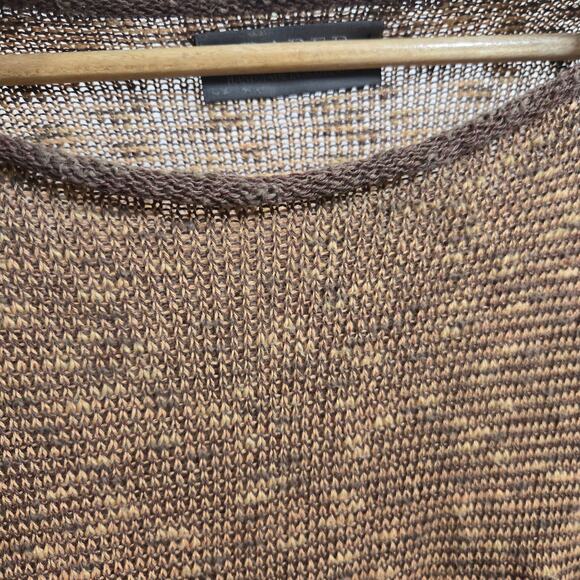 Bill Baber Handmade Scotland Womens 2-Tone Brown Open Knit Wool Knit Sweater M - Picture 7 of 10